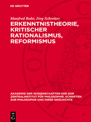 cover image of Erkenntnistheorie, kritischer Rationalismus, Reformismus